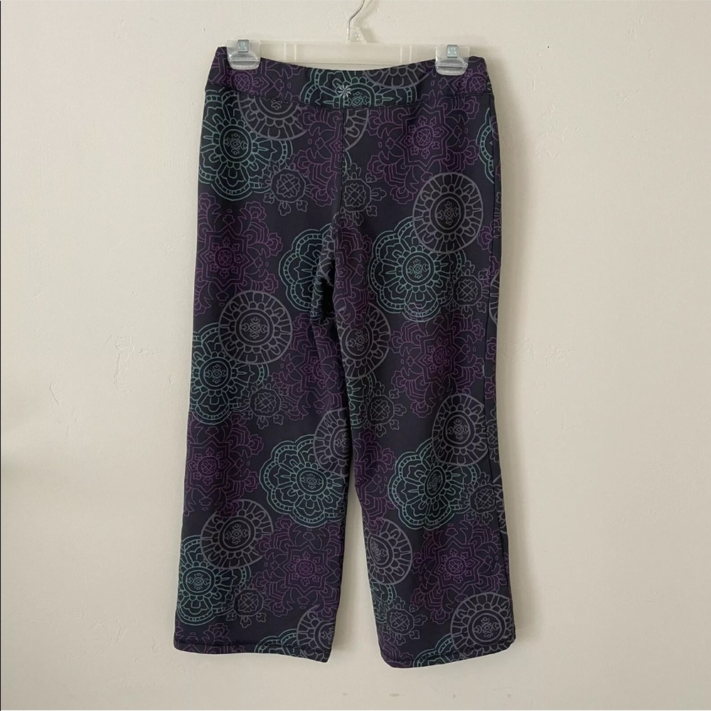Athleta cropped wide leg yoga pants mandala pattern - Picture 3 of 12